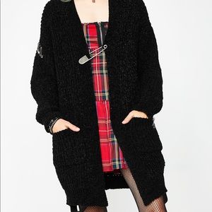 Current Mood Distrssed Large paperclips cardigan